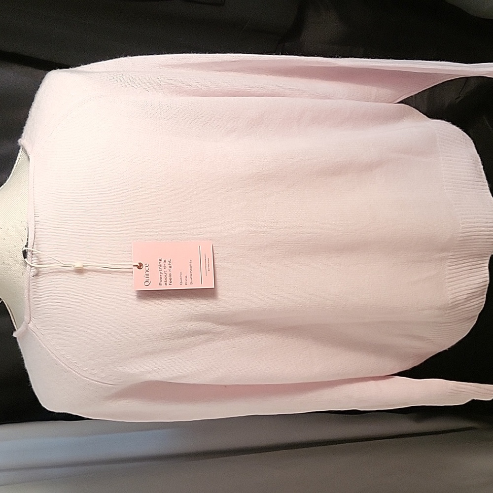 Quince Mongolian Cashmere Boatneck Sweater in Light Pink - Picture 4 of 4